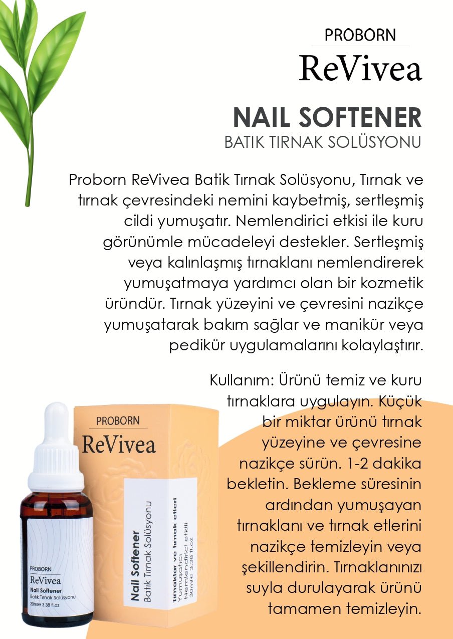 Proborn Revivea Batık Tırnak Solüsyonu(Nail Softener) 30 ml