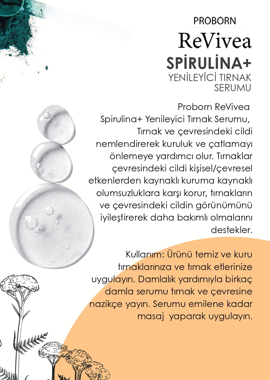 Proborn Revivea Yenileyici Tırnak Serumu (Spirulina+) 50 ml